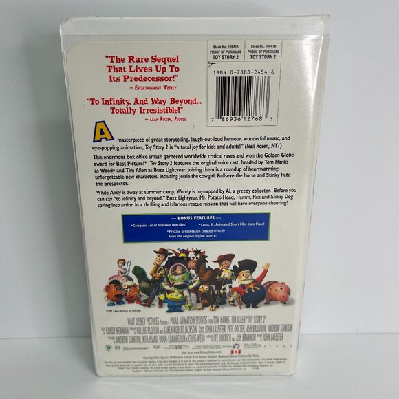 Toy Story 2 (VHS, 2000) - Picture 3 of 4